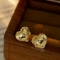 14k Gold 0.1 Ct Natural H Diamond Earrings