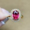 14k Gold 1.45 Ct Natural Tourmaline & Diamond Ring