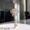 Gia Certified 14k Gold 1.27 Ctw Natural Yellow Diamond & Diamond Necklace