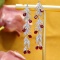 14k Gold 3.27 Ctw Natural Ruby & Diamond Earrings