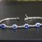 14k Gold 2.67 Ctw Natural Sapphire & Diamond Bracelet