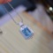 14k Gold 6.15 Ctw Natural Aquamarine & Diamond Pendant