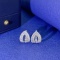 14k Gold 0.62 Ctw Natural H Diamond Earrings