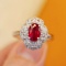 14k Gold 1.63 Ctw Natural Ruby & Diamond Ring/pendant