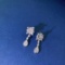 14k Gold 0.84 Ctw Natural H Diamond Earrings