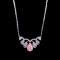14k Gold 0.50 Ctw Natural Pink Diamond & Diamond Necklace