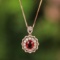14k Gold 0.78 Ct Vivid Red Natural Ruby & Diamond Pendant