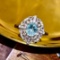 14k Gold 1.45 Ctw Natural Paraiba Tourmaline & Diamond Ring