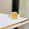 14k Gold 1.40 Ctw Natural Yellow Diamond & Diamond Ring