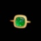 14k Gold 1.38 Ct Vivid Green Natural Emerald Ring