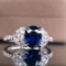 14k Gold 1.62 Ctw Natural Sapphire & Diamond Ring