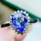14k Gold 3.5 Ct Natural Tanzanite & Diamond Ring