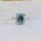 14k Gold 1.38 Ctw Natural Aquamarine & Diamond Ring