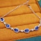 14k Gold 3.77 Ctw Natural Sapphire & Diamond Bracelet