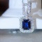 14k Gold 1.24 Ctw Natural Sapphire & Diamond Necklace