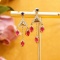 14k Gold 1.80 Ctw Vivid Red Natural Ruby & Diamond Earrings