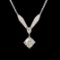 14k Gold 1 Ct Natural H Diamond Necklace