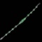 14k Gold 3.40 Ctw Vivid Green Natural Emerald & Diamond Bracelet