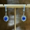 14k Gold 2.40 Ctw Natural Sapphire & Diamond Earrings