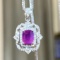 14k Gold 1.98 Ctw Natural Sapphire & Diamond Pendant