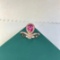 14k Gold 1.23 Ctw Natural Spinel & Diamond Ring