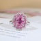 14k Gold 2.95 Ctw Natural Padparadscha Sapphire & Diamond Ring