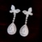 14k Gold 1.95 Ctw Natural F Diamond Earrings