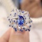 14k Gold 1.90 Ctw Natural Sapphire & Diamond Ring