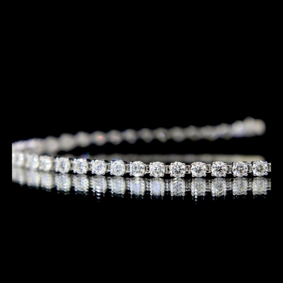 14k Gold 3.93 Ct Natural H Diamond Bracelet