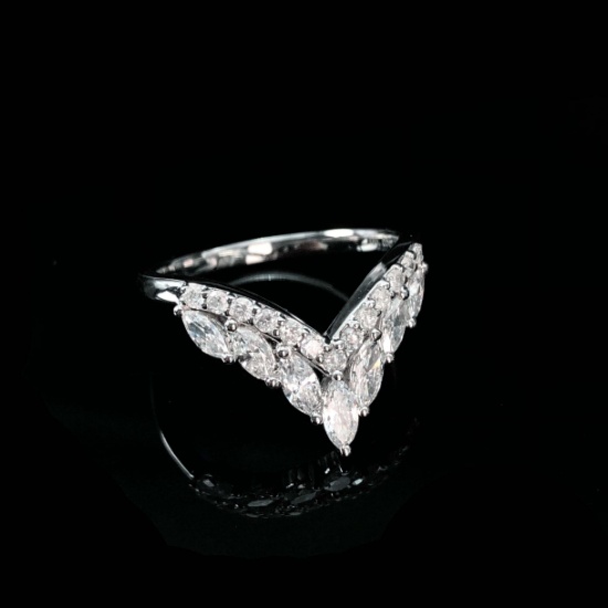 14k Gold 0.63 Ct Natural H Diamond Ring