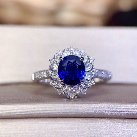 14k Gold 2.60 Ctw Natural Sapphire & Diamond Ring/pendant