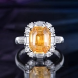 14k Gold 5.60 Ctw Natural Sapphire & Diamond Ring/pendant
