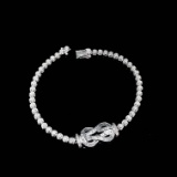 14k Gold 1 Ct Natural H Diamond Bracelet