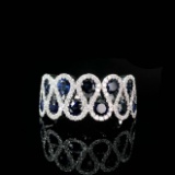 14k Gold 2.57 Ctw Natural Sapphire & Diamond Ring