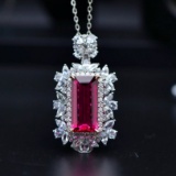 14k Gold 4.57 Ctw Natural Tourmaline & Diamond Pendant