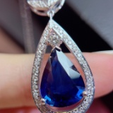 14k Gold 4.13 Ctw Natural Sapphire & Diamond Necklace