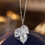 14k Gold 0.35 Ct Natural H Diamond Necklace