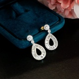 14k Gold 1.24 Ct Natural H Diamond Earrings