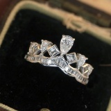 14k Gold 0.45 Ctw Natural H Diamond Ring