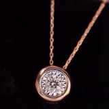 14k Gold 0.2 Ct Natural H Diamond Necklace