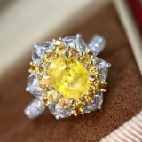 14k Gold 1.13 Ctw Natural Sapphire & Diamond Ring