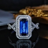 14k Gold 1.42 Ctw Natural Sapphire & Diamond Ring