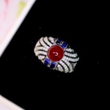 14k Gold 2.61 Ctw Natural Ruby & Diamond Ring