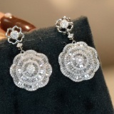 14k Gold 2 Ct Natural H Diamond Earrings