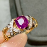 14k Gold 2.50 Ctw Natural Sapphire & Diamond Ring