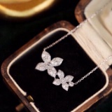 14k Gold 0.35 Ct Natural H Diamond Necklace