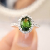 14k Gold 1.70 Ctw Natural Sapphire & Diamond Ring