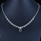 14k Gold 2.37 Ct Natural H Diamond Necklace