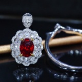 14k Gold 1.02 Ctw Natural Ruby & Diamond Ring/pendant