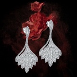 14k Gold 4.35 Ctw Natural H Diamond Earrings